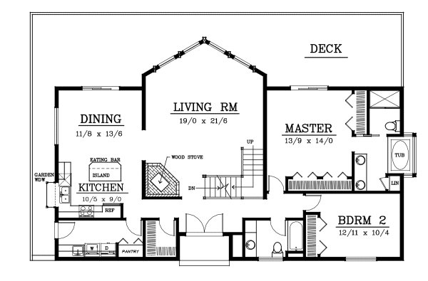 Main Floor Plan for House Plan #231022