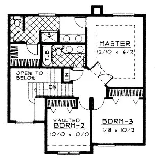 Second Floor Plan for House Plan #235022
