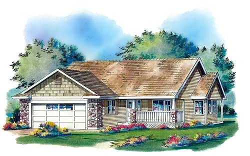 Full Rendering for House Plan #130424