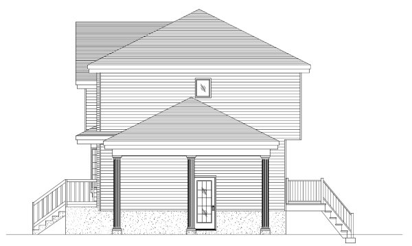 Right Elevation for House Plan #420513