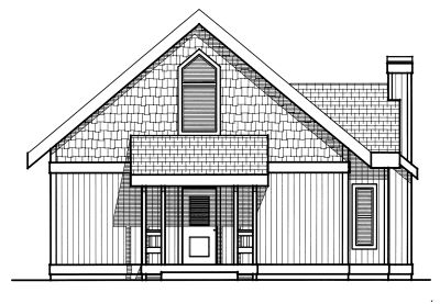 Rear Elevation for House Plan #231239