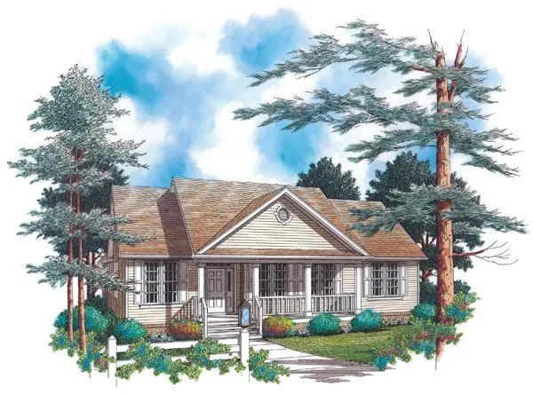Full Rendering for House Plan #322411