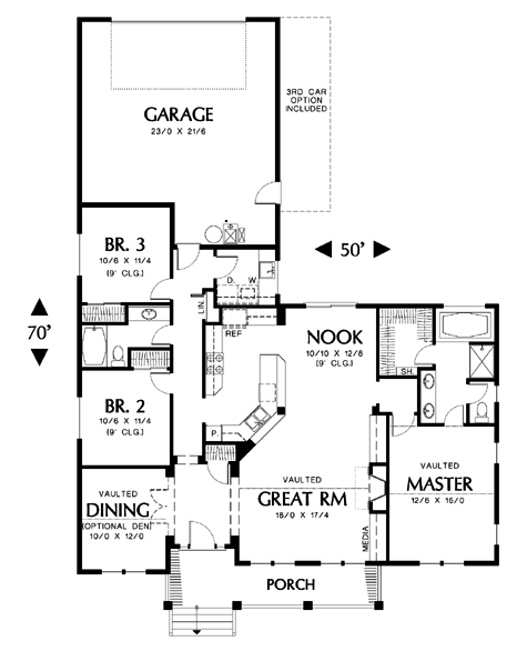 Main Floor Plan for House Plan #322411