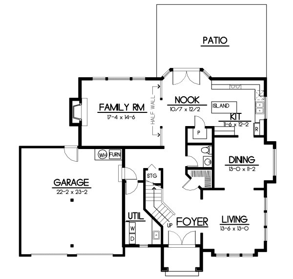 Main Floor Plan for House Plan #231123