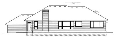 Rear Elevation for House Plan #231149