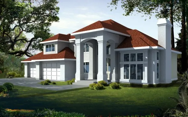 Full Rendering for House Plan #232024