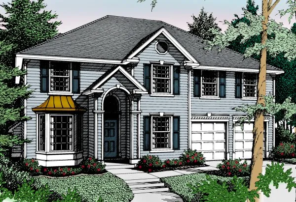 Full Rendering for House Plan #238124