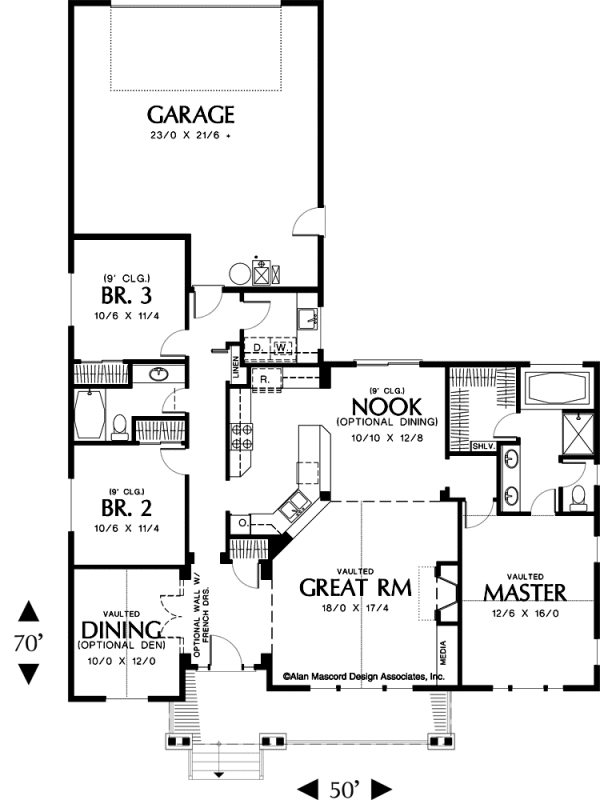 Main Floor Plan for House Plan #321142