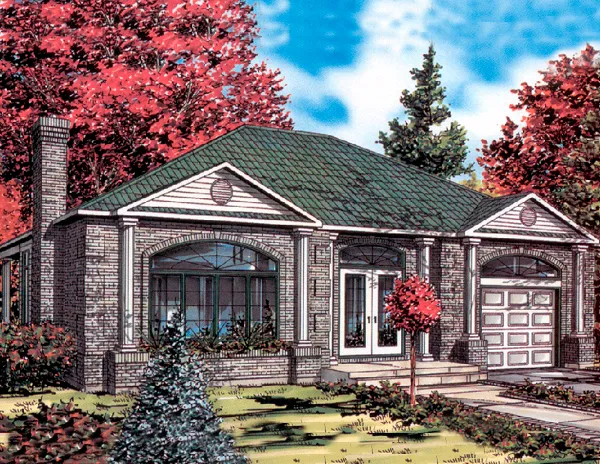Full Rendering for House Plan #420023