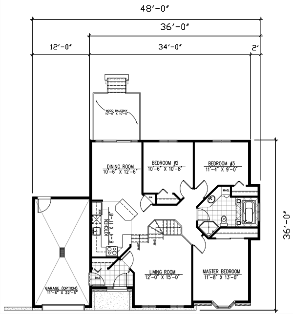 Main Floor Plan for House Plan #420423