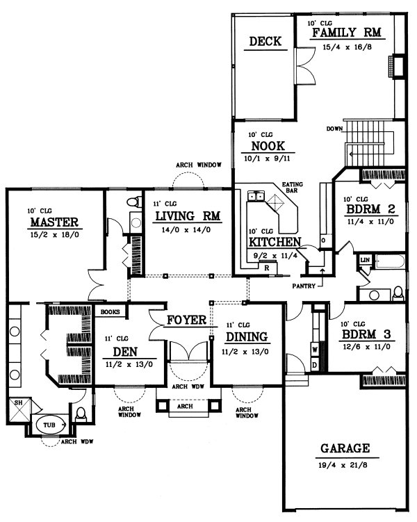 Main Floor Plan for House Plan #233115