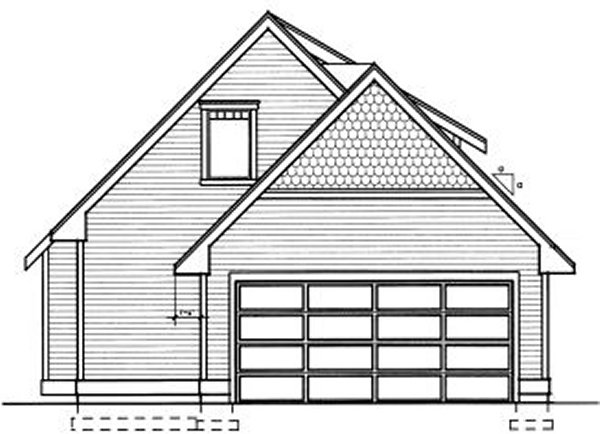 Rear Elevation for House Plan #239125