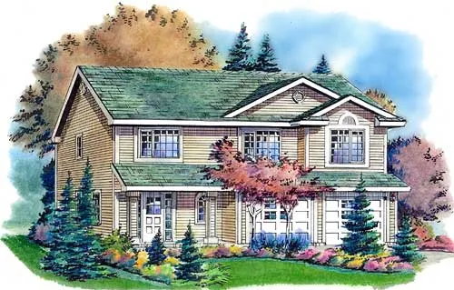 Full Rendering for House Plan #138113