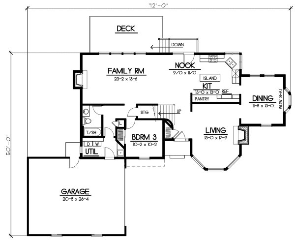 Main Floor Plan for House Plan #231325