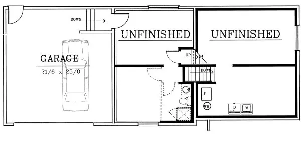 Floorplan lower for House Plan #233015