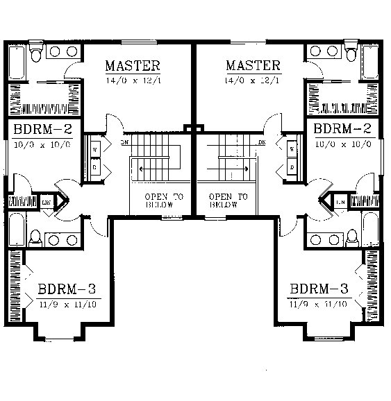 Second Floor Plan for House Plan #233269