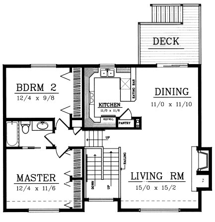 Second Floor Plan for House Plan #238036