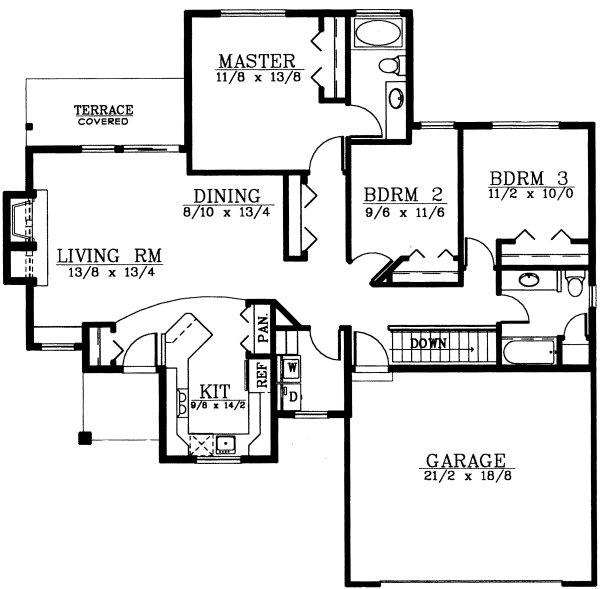 Main Floor Plan for House Plan #231117