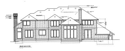 Rear Elevation for House Plan #231279