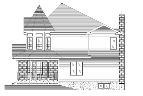 Right Elevation for House Plan #420033