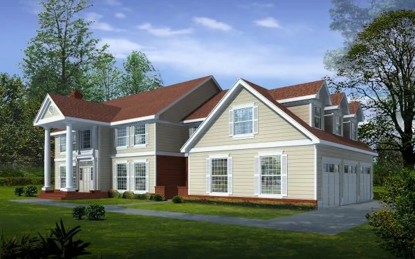 Full Rendering for House Plan #233127