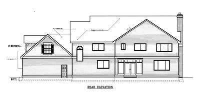 Rear Elevation for House Plan #233127