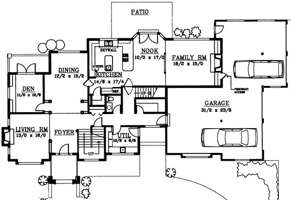 Main Floor Plan for House Plan #234127