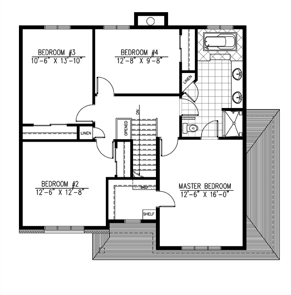 Second Floor Plan for House Plan #420233