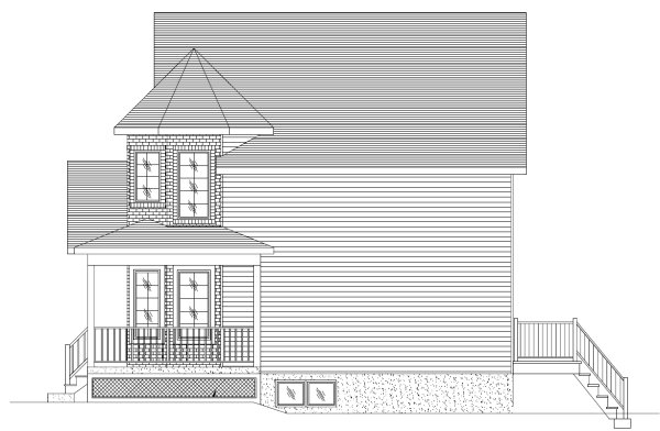Right Elevation for House Plan #420533