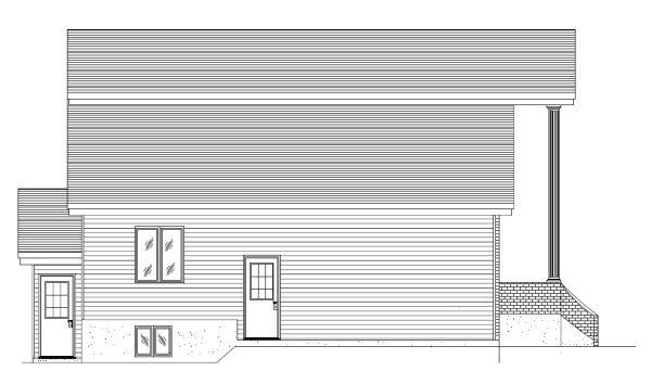 Left Elevation for House Plan #424633