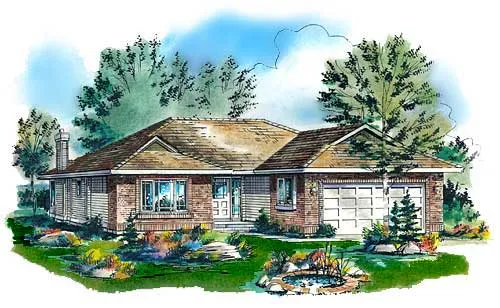 Full Rendering for House Plan #130534