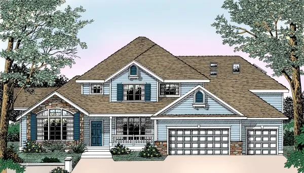 Full Rendering for House Plan #233128