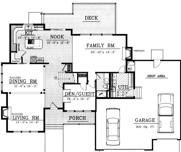 Main Floor Plan for House Plan #233128