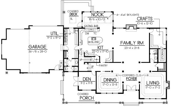 Main Floor Plan for House Plan #230299