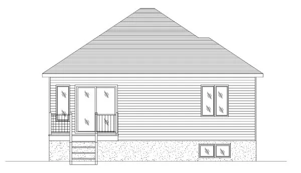 Rear Elevation for House Plan #420243