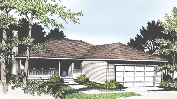 Full Rendering for House Plan #232101