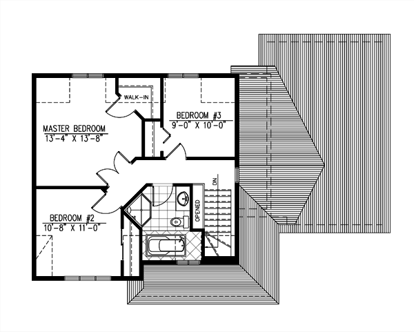 Second Floor Plan for House Plan #420743