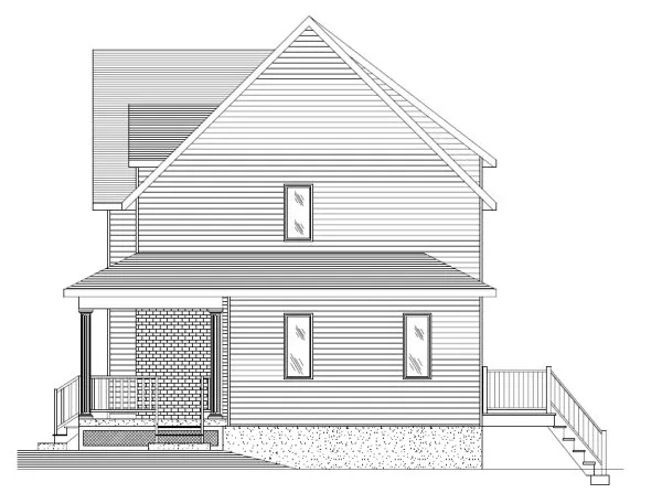 Right Elevation for House Plan #420743