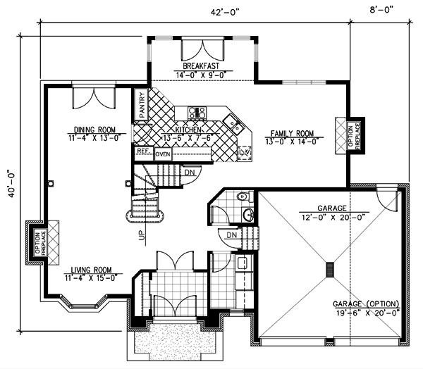 Main Floor Plan for House Plan #420753