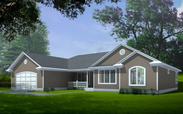 Full Rendering for House Plan #233101