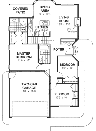 Main Floor Plan for House Plan #135534