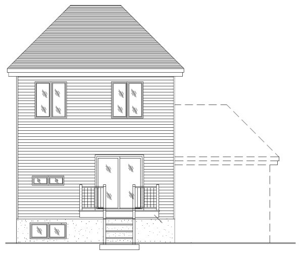 Rear Elevation for House Plan #423663