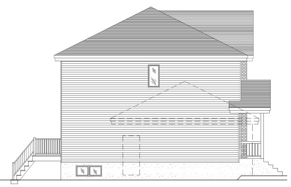 Left Elevation for House Plan #423663