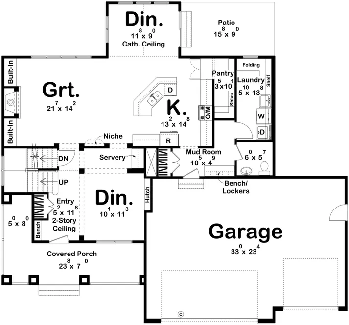 Main Floor Plan for House Plan #700852