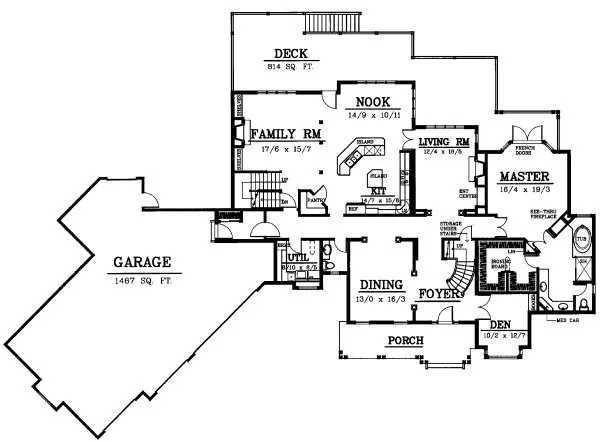 Main Floor Plan for House Plan #236201