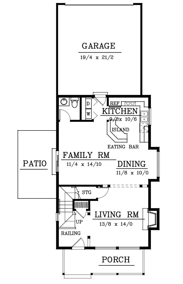 Main Floor Plan for House Plan #237201