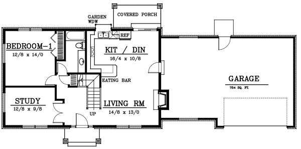Main Floor Plan for House Plan #230120