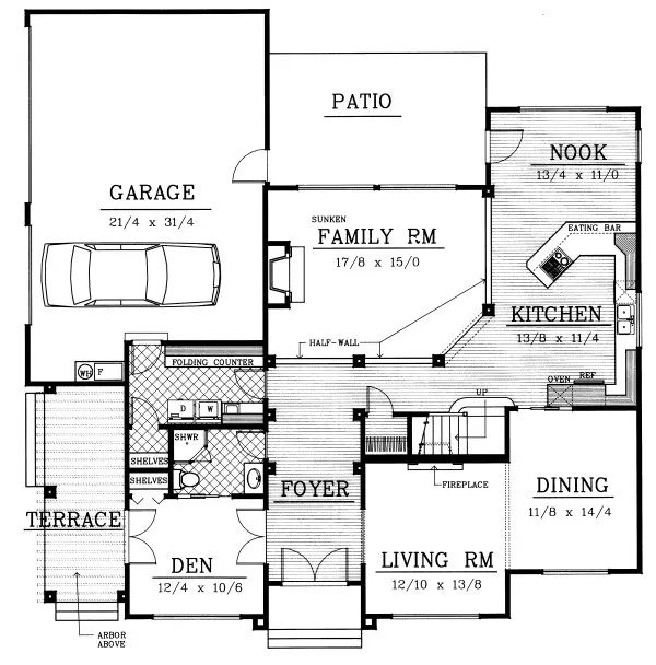 Main Floor Plan for House Plan #231121