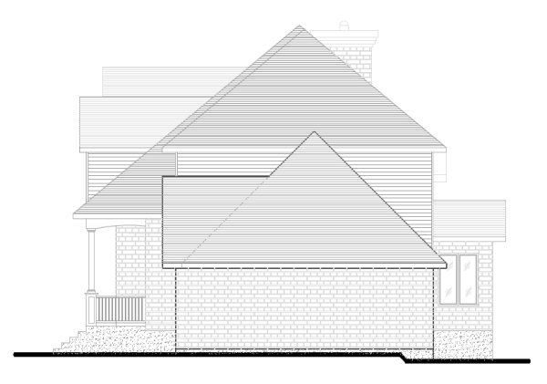 Right Elevation for House Plan #420504