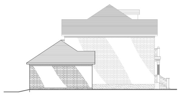 Left Elevation for House Plan #420704